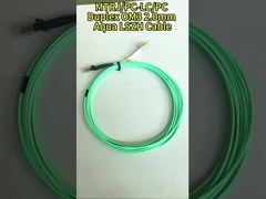 এসসি - এসসি মাল্টি মোড অপটিক্যাল ফাইবার প্যাচ কর্ড ডুপ্লেক্স লাল / কালো বুট OM4 50/125