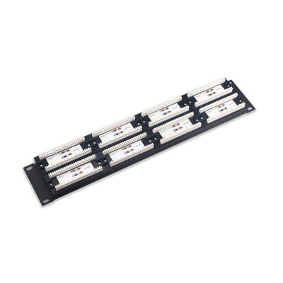 কেনা RoHS সার্টিফাইড শিল্ডেড ২৪ পোর্ট RJ45 ইথারনেট প্যাচ প্যানেল কেবল ম্যানেজমেন্ট সহ online manufacture