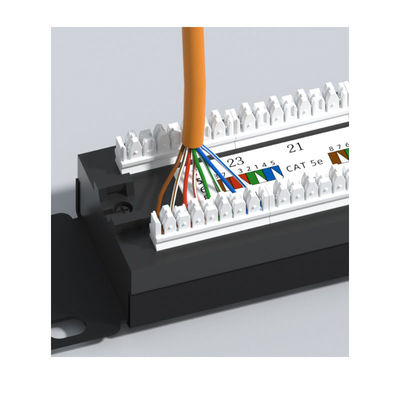 কেনা Cat5e/Cat6/Cat6a/Cat7 নেটওয়ার্কগুলির জন্য ক্যাবল ম্যানেজমেন্ট সহ 24 পোর্ট মেটাল RJ45 ইথারনেট প্যাচ প্যানেল online manufacture