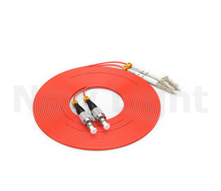 কেনা এফসি-এলসি ম ​​multimode অপটিক্যাল ফাইবার প্যাচ কর্ড, অরেঞ্জ পিভিসি / LSZH 0.9 / 2.0 / 3.0 এমএম তারের online manufacture