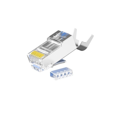 কেনা বাল্ক ইন্ডাস্ট্রিয়াল CAT6 RJ45 প্লাগ - স্বচ্ছ হাউজিং, 50 মাইক্রন গোল্ড প্লাস্টিক online manufacture