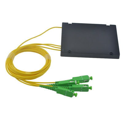 কেনা FTTH নেটওয়ার্কিংয়ের জন্য SC সংযোগকারী সহ ABS বক্স ফাইবার অপটিক স্প্লিটার 1x4 PLC প্রকার online manufacture