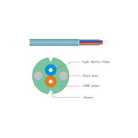 কেনা L65ZA / পিভিসি / PE জ্যাকেট সঙ্গে G652A2 FTTH ফাইবার অপটিক ড্রপ কেবল Aerial ব্যবহার online manufacture