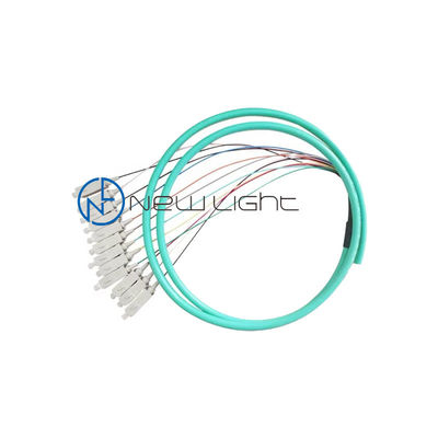 কেনা উচ্চ-গতির ডেটা ট্রান্সমিশনের জন্য 0.9 মিমি ব্যাস সহ 12-কোর মাল্টিমোড ফাইবার অপটিক পিগটেল online manufacture