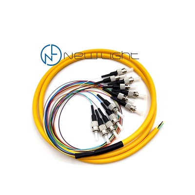 কেনা একক মোড ফাইবার অপটিক কেবল 1m LSZH 0.9mm FC UPC / APC 12 Strand online manufacture