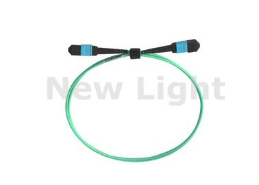 0.5 মিটার 12 কোর MPO / MTP প্যাচ কর্ড সবুজ রং OM2 / OM3 / OM4 কেবল