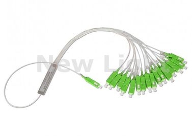 1 * 16 ABS ব্ল্যাক বক্স অপটিক্যাল পিএলসি Splitter / ফাইবার অপটিক সংযোজক 3.0mm ইনপুট কেবেল সঙ্গে