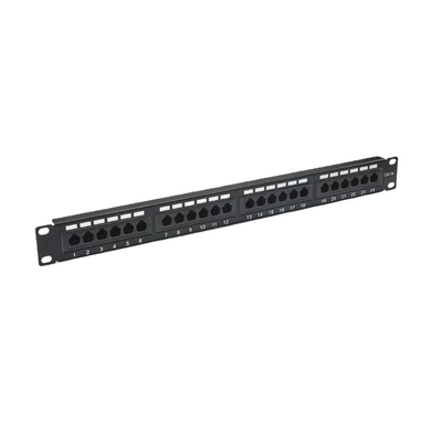 ধাতব ঢাল RJ45 ইথারনেট প্যাচ প্যানেল Cat5e/Cat6/Cat6a/Cat7 সামঞ্জস্যপূর্ণ RoHS/UL/CE সার্টিফাইড