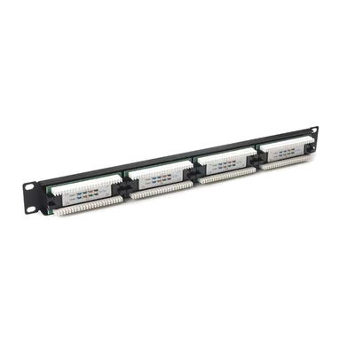 24 পোর্ট Cat5e-Cat7 র্যাক মনিটেবল ইথারনেট প্যাচ প্যানেল ক্যাবল ম্যানেজমেন্ট সহ
