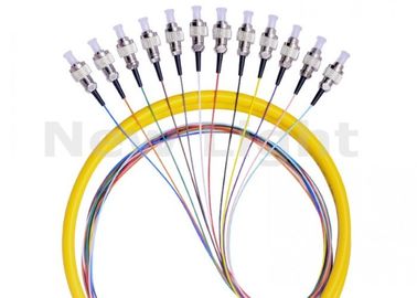 এফসি UPC 12 কোর Fanout ফাইবার অপটিক Pigtail ডেটা ট্রান্সমিশন জন্য একক মোড সহজে