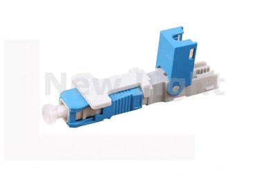 FTTH অ্যাপ্লিকেশনগুলিতে 3.0 মিমি এবং 2.0 মিমি ক্যাবলের জন্য 0.3dB সন্নিবেশ ক্ষতি সহ নীল SC UPC কুইক অ্যাসেম্বলি সংযোগকারী