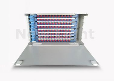 FTTX / FTTH ফাইবার অপটিক বিতরণ ফ্রেম 19 ইঞ্চি 96 পোর্ট ফাইবার প্যাচ প্যানেল