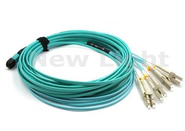 QSFP/SR মডিউলের জন্য MPO-LC সংযোগকারী সহ 3 মিটার 8 স্ট্র্যান্ড মাল্টিমোড MPO MTP ক্যাবল