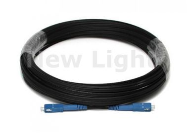 10 এম এস সি এস সিম্পক্স ফাইবার প্যাচ কর্ড, কালো রঙ FTTH ফাইবার অপটিক কেবল