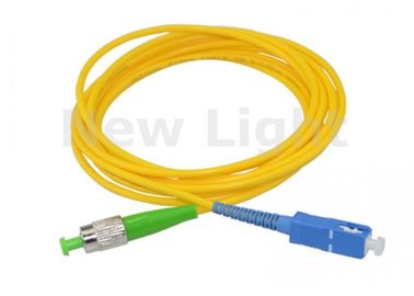 এফসি APC / এসসি UPC 3m ফাইবার অপটিক কেবল, নেটওয়ার্ক জন্য একক মোড ফাইবার প্যাচ তারগুলি