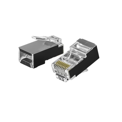 হাই-পারফরম্যান্স CAT6 মডুলার প্লাগ - 50U গোল্ড, ফ্লুক পাস, স্বচ্ছ এবং ট্যাঙ্গেল-মুক্ত