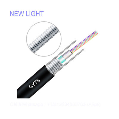 এলএসজেডএইচ বাইরের জ্যাকেট সহ জ্যাংটেড ফাইবার অপটিক ক্যাবল জিওয়াইটিএস জিওয়াইটিএ বায়ু ব্যবহারের জন্য জলরোধী এবং ক্রাশ প্রতিরোধের