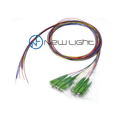 0.9 মিমি 12 রঙ 40 ডিবি রিটার্ন লস ফাইবার অপটিক পিগটেল এবং ফাইবার জাম্পার ক্যাবল